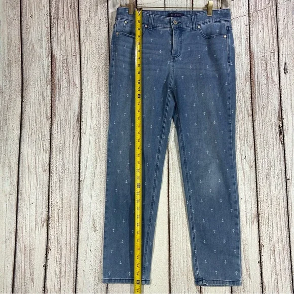 Talbots Jeans Womens Size 8P Ankle High Rise Straight Leg Stretch Anchor… - Picture 5 of 11